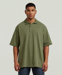 オーバーサイズ」に該当するメンズのポロシャツ（半袖）ファッション