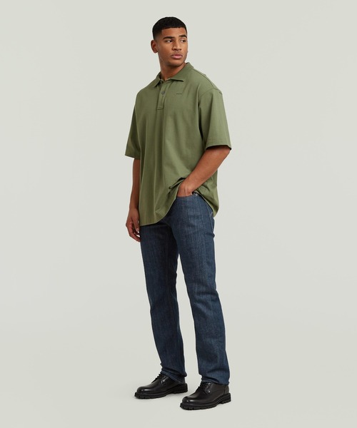 G-STAR（ジースター）の「Loose Polo/ガーメントウォッシュワンポイントオーバーサイズルーズポロシャツ（ポロシャツ・メンズ・カーキ/ダークブラック・SMALL/MEDIUM/LARGE/X-SMALL/X-LARGE）」の7枚目の写真