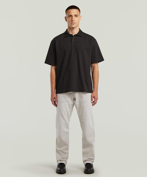 G-STAR（ジースター）の「Loose Polo/ガーメントウォッシュワンポイントオーバーサイズルーズポロシャツ（ポロシャツ・メンズ・カーキ/ダークブラック・SMALL/MEDIUM/LARGE/X-SMALL/X-LARGE）」の10枚目の写真
