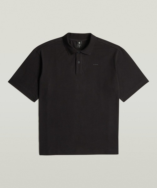 G-STAR（ジースター）の「Loose Polo/ガーメントウォッシュワンポイントオーバーサイズルーズポロシャツ（ポロシャツ・メンズ・カーキ/ダークブラック・SMALL/MEDIUM/LARGE/X-SMALL/X-LARGE）」の13枚目の写真