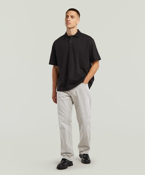 G-STAR（ジースター）の「Loose Polo/ガーメントウォッシュワンポイントオーバーサイズルーズポロシャツ（ポロシャツ・メンズ・カーキ/ダークブラック・SMALL/MEDIUM/LARGE/X-SMALL/X-LARGE）」の11枚目の写真