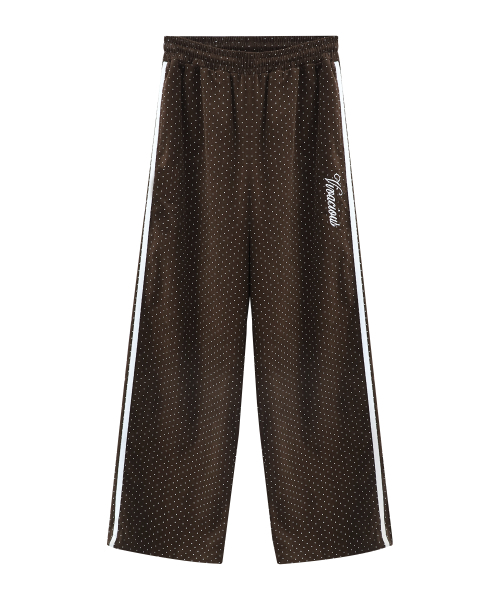Vivacious（ビバシャス）の「Micro Dot Pattern Pants BROWN（スウェットパンツ・レディース・ブラウン・MEDIUM/SMALL）」の3枚目の写真