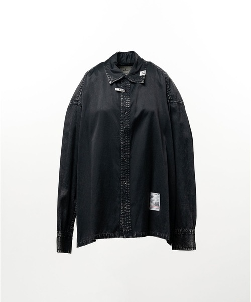 Maison MIHARA YASUHIRO(メゾンミハラヤスヒロ)の「Vintage Like Satin Shirt(シャツ/ブラウス・レディース・ブラック・38/36)」の1枚目の写真