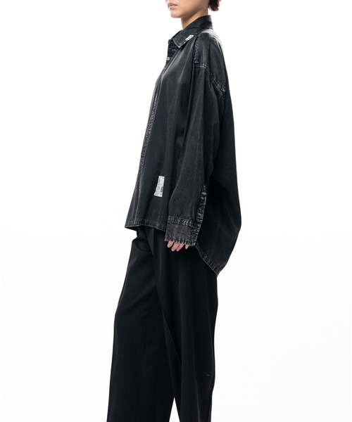 Maison MIHARA YASUHIRO(メゾンミハラヤスヒロ)の「Vintage Like Satin Shirt(シャツ/ブラウス・レディース・ブラック・38/36)」の3枚目の写真