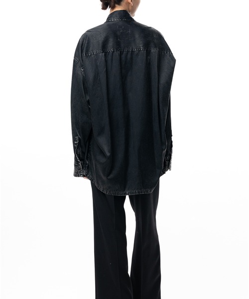 Maison MIHARA YASUHIRO(メゾンミハラヤスヒロ)の「Vintage Like Satin Shirt(シャツ/ブラウス・レディース・ブラック・38/36)」の4枚目の写真