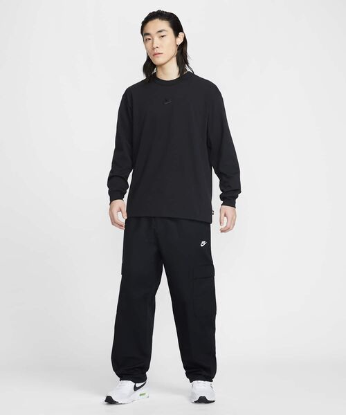 NIKE(ナイキ)の「ナイキ スポーツウェア プレミアム エッセンシャル メンズ ロングスリーブ Tシャツ / Nike Sportswear Premium Essentials Men's Long-Sleeve T-Shirt IH1128-010 Black(Tシャツ/カットソー・メンズ・ブラック・S/2XL/XL/L/M)」の11枚目の写真