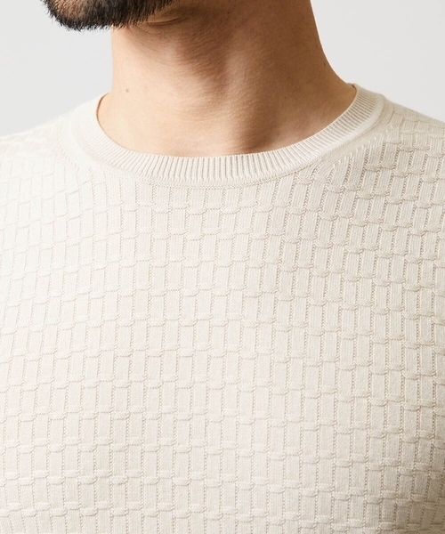 MICHEL KLEIN HOMME   （ミッシェルクランオム）の「クラシカルクルーネックニット（ニット/セーター・メンズ・ホワイト/ライトブルー/ベージュ・MEDIUM/LARGE/X-LARGE）」の9枚目の写真