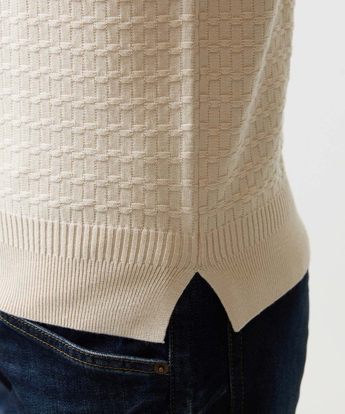 MICHEL KLEIN HOMME   （ミッシェルクランオム）の「クラシカルクルーネックニット（ニット/セーター・メンズ・ホワイト/ライトブルー/ベージュ・MEDIUM/LARGE/X-LARGE）」の11枚目の写真