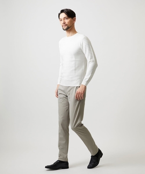 MICHEL KLEIN HOMME   （ミッシェルクランオム）の「クラシカルクルーネックニット（ニット/セーター・メンズ・ホワイト/ライトブルー/ベージュ・MEDIUM/LARGE/X-LARGE）」の13枚目の写真