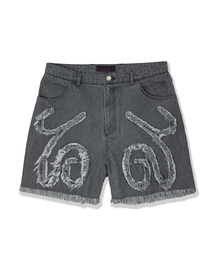 Lavender Half pants-Black