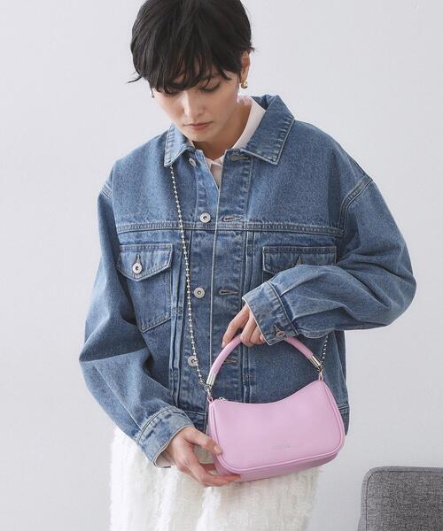 OPAQUE.CLIP（オペークドットクリップ）の「【2WAY】ボールチェーンミニショルダー（ショルダーバッグ・レディース・ブラック/ベビーピンク/ライトイエロー系・00）」の3枚目の写真