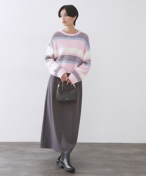 OPAQUE.CLIP（オペークドットクリップ）の「【2WAY】ボールチェーンミニショルダー（ショルダーバッグ・レディース・ブラック/ベビーピンク/ライトイエロー系・00）」の5枚目の写真