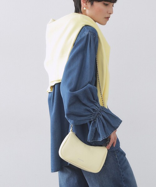 OPAQUE.CLIP（オペークドットクリップ）の「【2WAY】ボールチェーンミニショルダー（ショルダーバッグ・レディース・ブラック/ベビーピンク/ライトイエロー系・00）」の8枚目の写真