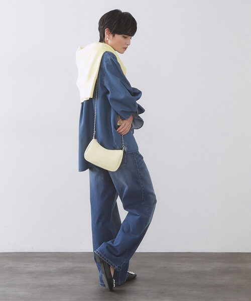 OPAQUE.CLIP（オペークドットクリップ）の「【2WAY】ボールチェーンミニショルダー（ショルダーバッグ・レディース・ブラック/ベビーピンク/ライトイエロー系・00）」の9枚目の写真