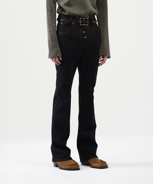 BED J.W. FORD(ベッドフォード)の「Skinny Denim Pants(デニムパンツ・メンズ・ブラック・0/1)」の1枚目の写真