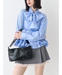 jouetie | リボンタイフリルショートシャツ(シャツ/ブラウス)