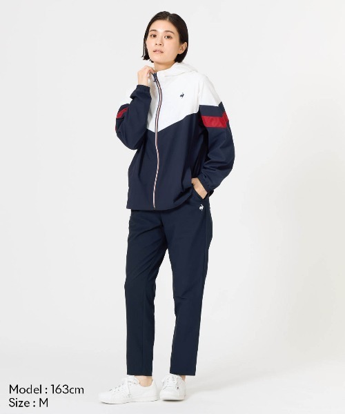 le coq sportif（ルコックスポルティフ）の「【ルコックスポルティフ】撥水/遮熱/ストレッチサンスクリーンクロスジャケット　ウィンドブレーカー（ナイロンジャケット・レディース・ネイビー/ピンク/ホワイト/ブルー・S/M/L/XL）」の19枚目の写真