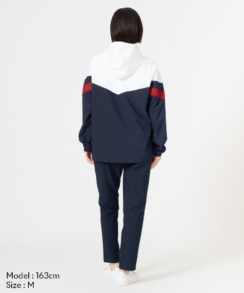 le coq sportif（ルコックスポルティフ）の「【ルコックスポルティフ】撥水/遮熱/ストレッチサンスクリーンクロスジャケット　ウィンドブレーカー（ナイロンジャケット・レディース・ネイビー/ピンク/ホワイト/ブルー・S/M/L/XL）」の20枚目の写真