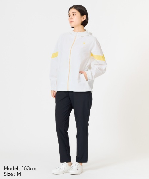 le coq sportif（ルコックスポルティフ）の「【ルコックスポルティフ】撥水/遮熱/ストレッチサンスクリーンクロスジャケット　ウィンドブレーカー（ナイロンジャケット・レディース・ネイビー/ピンク/ホワイト/ブルー・S/M/L/XL）」の6枚目の写真