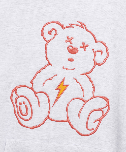 ISTKUNST(イストクンスト)の「THUNDER BEAR HOODIE_LIGHT GREY(IK2DFMM401A)(パーカー・レディース・その他・S/M/L)」の4枚目の写真