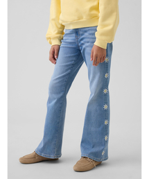 GAP | ハイライズ 刺しゅうワッペン '70s フレアデニム (キッズ)(デニムパンツ)