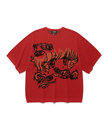 GHOST EYES BIG BIG KNIT TEE_RED(NG2EMUK605A)