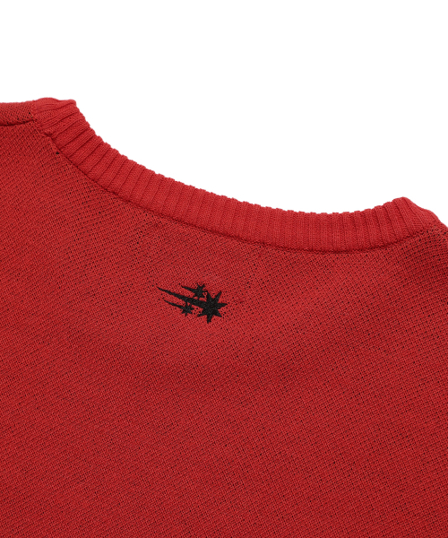 NICE GHOST CLUB(ナイスゴーストクラブ)の「GHOST EYES BIG BIG KNIT TEE_RED(NG2EMUK605A)(ニット/セーター・レディース・レッド・S/M/L)」の6枚目の写真