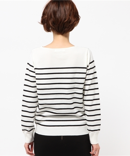 MOUSSY（マウジー）の「Border POK（ニット/セーター・レディース・グレー系その他/ホワイト系その他/キャメル・FREE）」の9枚目の写真