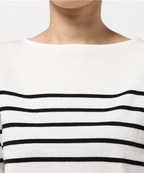 MOUSSY（マウジー）の「Border POK（ニット/セーター・レディース・グレー系その他/ホワイト系その他/キャメル・FREE）」の10枚目の写真