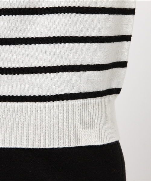 MOUSSY（マウジー）の「Border POK（ニット/セーター・レディース・グレー系その他/ホワイト系その他/キャメル・FREE）」の5枚目の写真