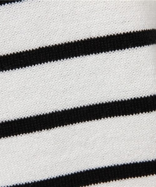 MOUSSY（マウジー）の「Border POK（ニット/セーター・レディース・グレー系その他/ホワイト系その他/キャメル・FREE）」の6枚目の写真