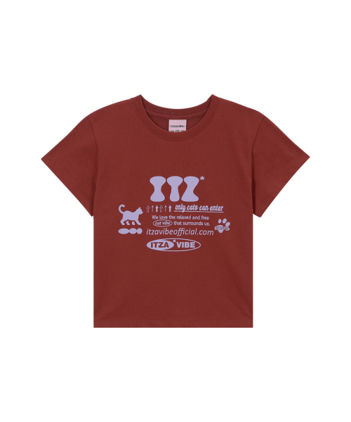 ITZAVIBE(イッザバイブ)の「ITZ OFFICIAL LOGO CROP T SHIRT - RED(Tシャツ/カットソー・レディース・その他・ONE SIZE)」の8枚目の写真