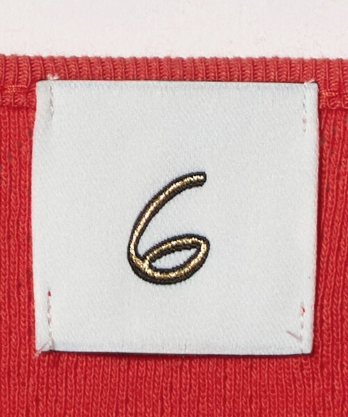 6（ロク）の「＜6(ROKU)＞パターンメッシュ カシュクール カーディガン（カーディガン/ボレロ・レディース・オリーブ/レッド・FREE）」の15枚目の写真