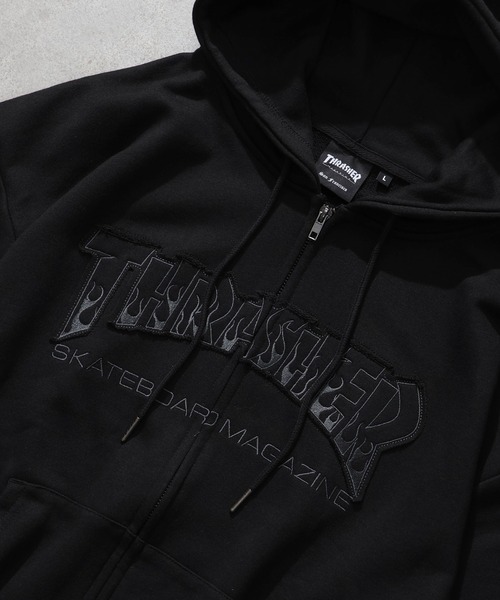 THRASHER（スラッシャー）の「【THRASHER/スラッシャー】裏毛 ロゴデザイン ジップアップパーカー※Sサイズのみショート丈デザイン※（パーカー・メンズ・ブラック系3/ピンク/アッシュグレー/ブラック系2/ブラック系1・XL/L/M/S-Short）」の19枚目の写真