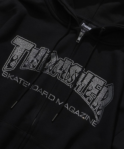 THRASHER（スラッシャー）の「【THRASHER/スラッシャー】裏毛 ロゴデザイン ジップアップパーカー※Sサイズのみショート丈デザイン※（パーカー・メンズ・ブラック系3/ピンク/アッシュグレー/ブラック系2/ブラック系1・XL/L/M/S-Short）」の17枚目の写真
