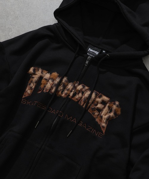 THRASHER（スラッシャー）の「【THRASHER/スラッシャー】裏毛 ロゴデザイン ジップアップパーカー※Sサイズのみショート丈デザイン※（パーカー・メンズ・ブラック系3/ピンク/アッシュグレー/ブラック系2/ブラック系1・XL/L/M/S-Short）」の21枚目の写真