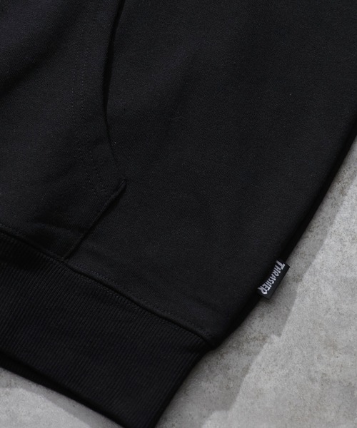 THRASHER（スラッシャー）の「【THRASHER/スラッシャー】裏毛 ロゴデザイン ジップアップパーカー※Sサイズのみショート丈デザイン※（パーカー・メンズ・ブラック系3/ピンク/アッシュグレー/ブラック系2/ブラック系1・XL/L/M/S-Short）」の15枚目の写真