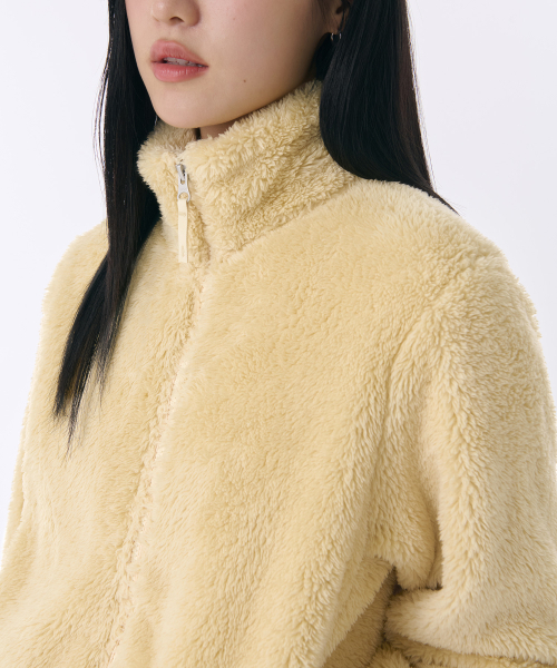 MUSINSA STANDARD WOMAN（ムシンサスタンダードウーマン）の「ウィメンズシャギーフリースジップアップジャケット[バター]（その他アウター・レディース・その他・M/L/S）」の3枚目の写真