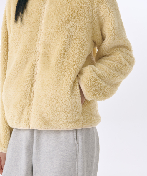 MUSINSA STANDARD WOMAN（ムシンサスタンダードウーマン）の「ウィメンズシャギーフリースジップアップジャケット[バター]（その他アウター・レディース・その他・M/L/S）」の6枚目の写真
