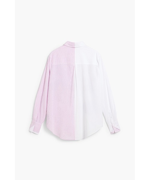 Desigual（デシグアル）の「ミッキー&ミニー ストライプ カラーブロック シャツ（シャツ/ブラウス・レディース・ホワイト・S/M/L/XL/XS）」の2枚目の写真