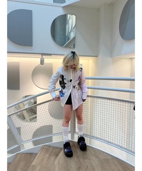 Desigual(デシグアル)の「ミッキー&ミニー ストライプ カラーブロック シャツ ディズニー(シャツ/ブラウス・レディース・ホワイト・S/M/L/XL/XS)」の10枚目の写真