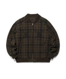 NICE GHOST CLUB（ナイスゴーストクラブ）の「DRESSY CHECKERED SOUVENIR JACKET_BROWN(NG2EFUB931A)（MA-1）」