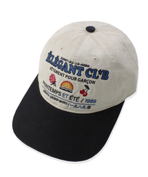 CONICHIWA BONJOUR（コンニチハボンジュール）の「エレガントキャップ（アイボリー/ブラック）（キャップ）」