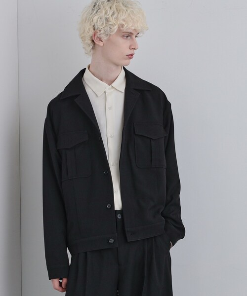 tk.TAKEO KIKUCHI（ティーケータケオキクチ）の「オフィサージャケット（ブルゾン・メンズ・ブラック/グレー系3・03/02）」の2枚目の写真