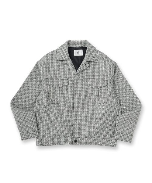tk.TAKEO KIKUCHI（ティーケータケオキクチ）の「オフィサージャケット（ブルゾン・メンズ・ブラック/グレー系3・03/02）」の3枚目の写真
