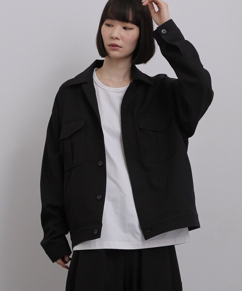 tk.TAKEO KIKUCHI（ティーケータケオキクチ）の「オフィサージャケット（ブルゾン・メンズ・ブラック/グレー系3・03/02）」の8枚目の写真