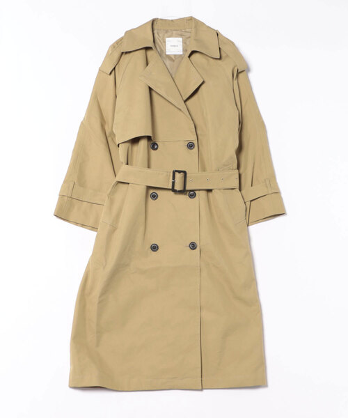 RAGEBLUE(レイジブルー)の「ツイルオーバートレンチコート(トレンチコート・レディース・ネイビー/ベージュ・FREE)」の1枚目の写真
