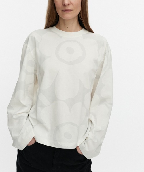 marimekko（マリメッコ）の「Valkea Unikko / shirt（Tシャツ/カットソー・レディース・ホワイト・XX-SMALL/X-SMALL/SMALL/MEDIUM/LARGE）」の4枚目の写真