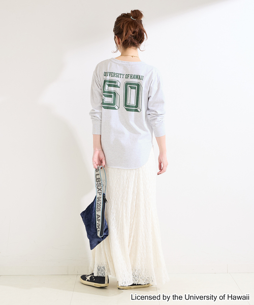 GOOD ROCK SPEED(グッドロックスピード)の「GOOD ROCK SPEED / グッドロックスピード Henley LS shirts(Tシャツ/カットソー・レディース・レッド/ネイビー/ライトグレー・FREE)」の8枚目の写真