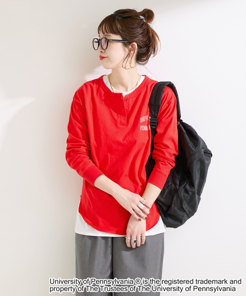 GOOD ROCK SPEED(グッドロックスピード)の「GOOD ROCK SPEED / グッドロックスピード Henley LS shirts(Tシャツ/カットソー・レディース・レッド/ネイビー/ライトグレー・FREE)」の18枚目の写真